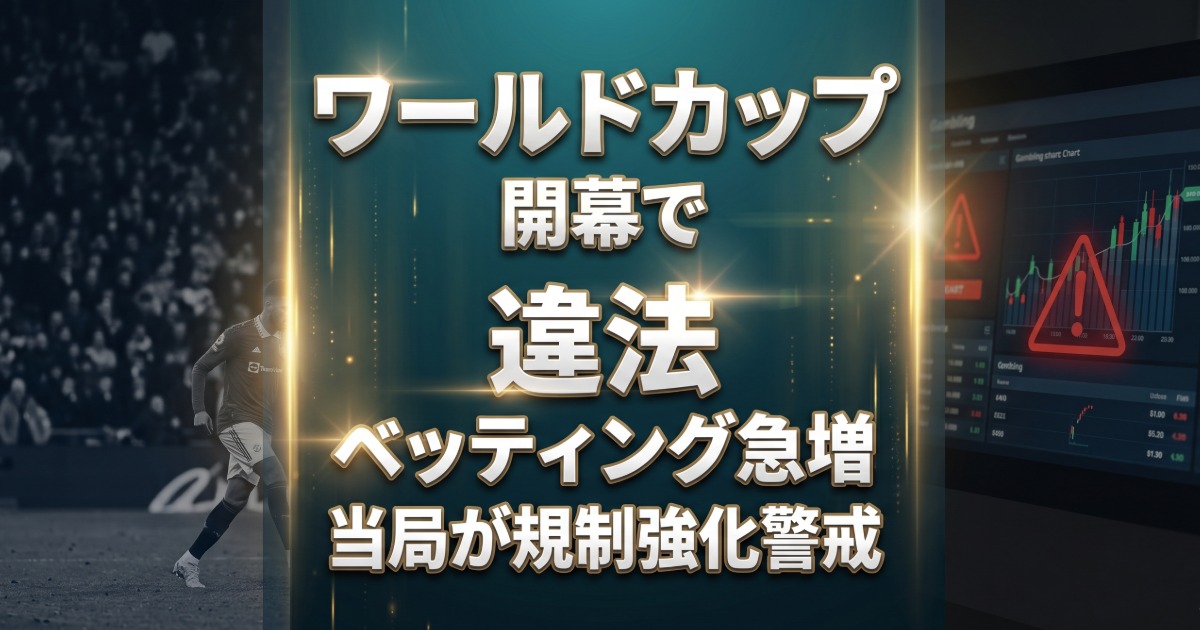 ワールドカップ開幕で違法賭博急増